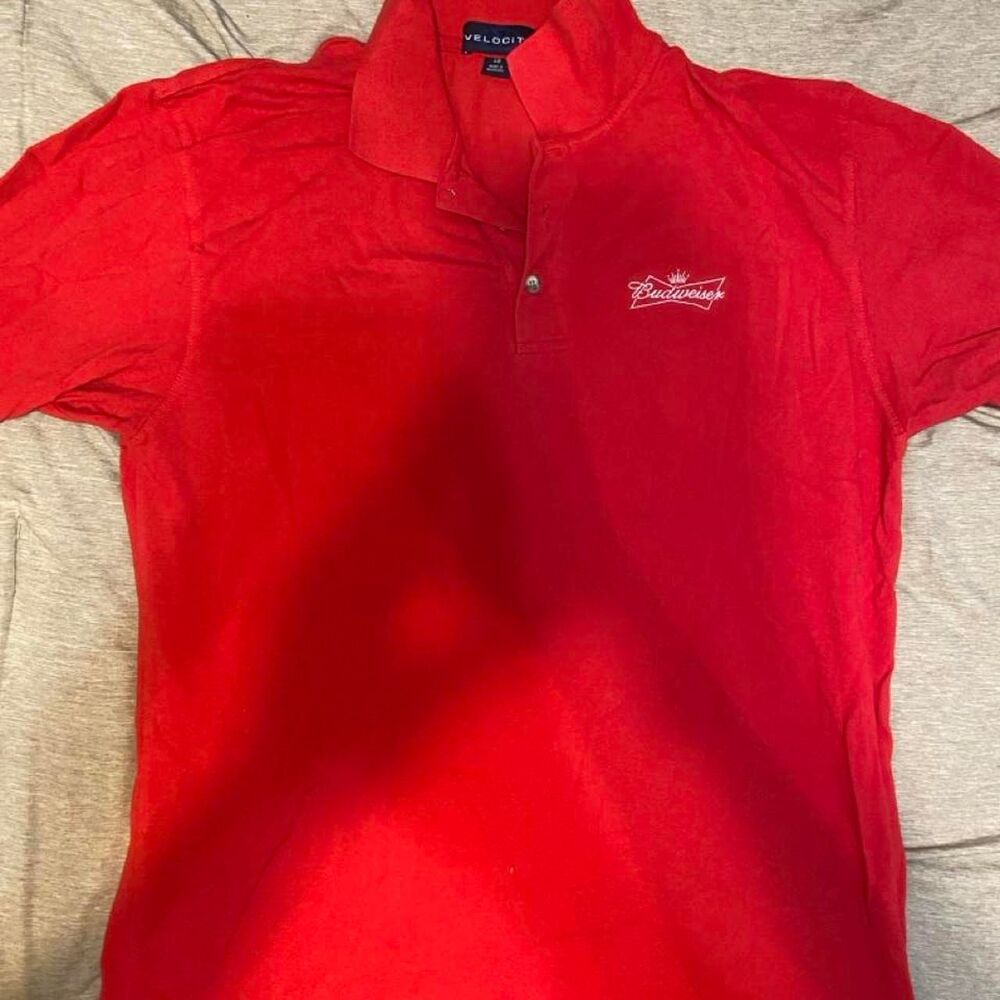 Budweiser Red Polo Size L